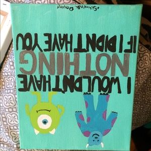 Small monsters inc handmade painting